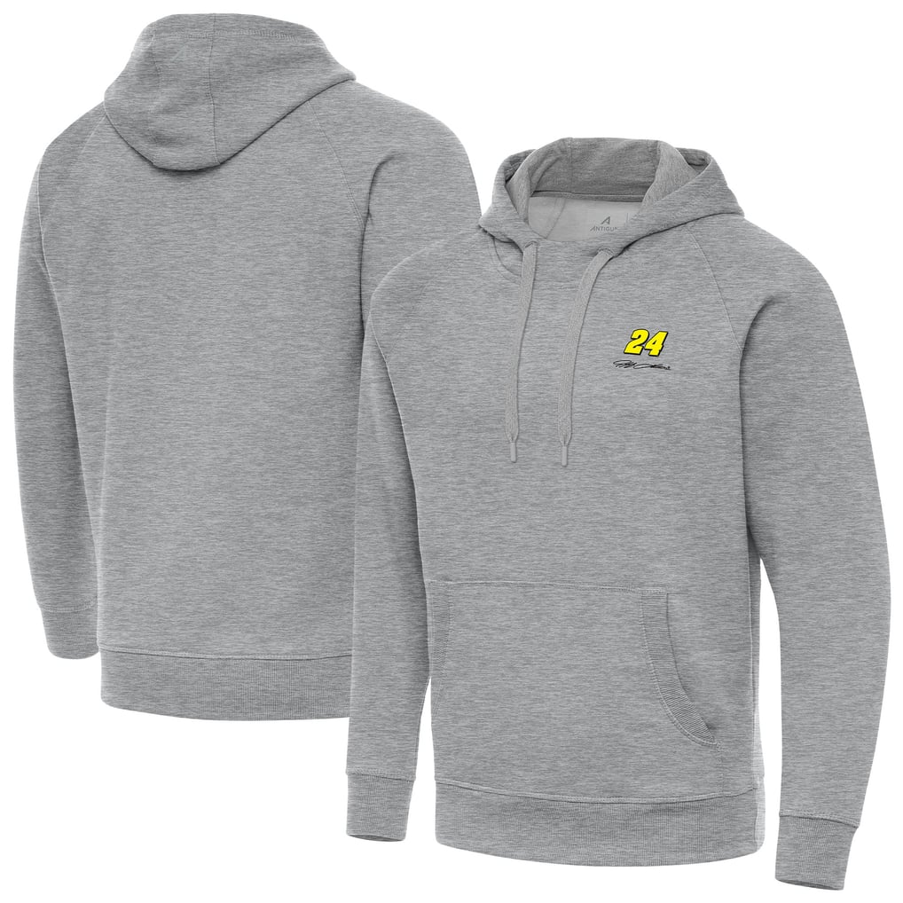 Jeff Gordon Antigua Victory Tall Pullover Hoodie - Heather Gray